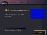 The box in the process of getting TV providers for your area.