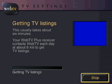 The box in the process of downloading TV Listings.