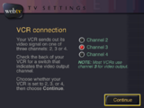 VCR channel page.