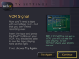 VCR signal page.