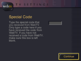 VCR special code page.