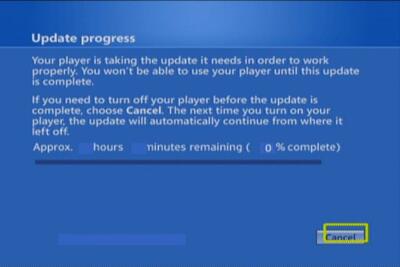 MSN TV 2 updating screen