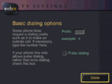 Basic dialing options.